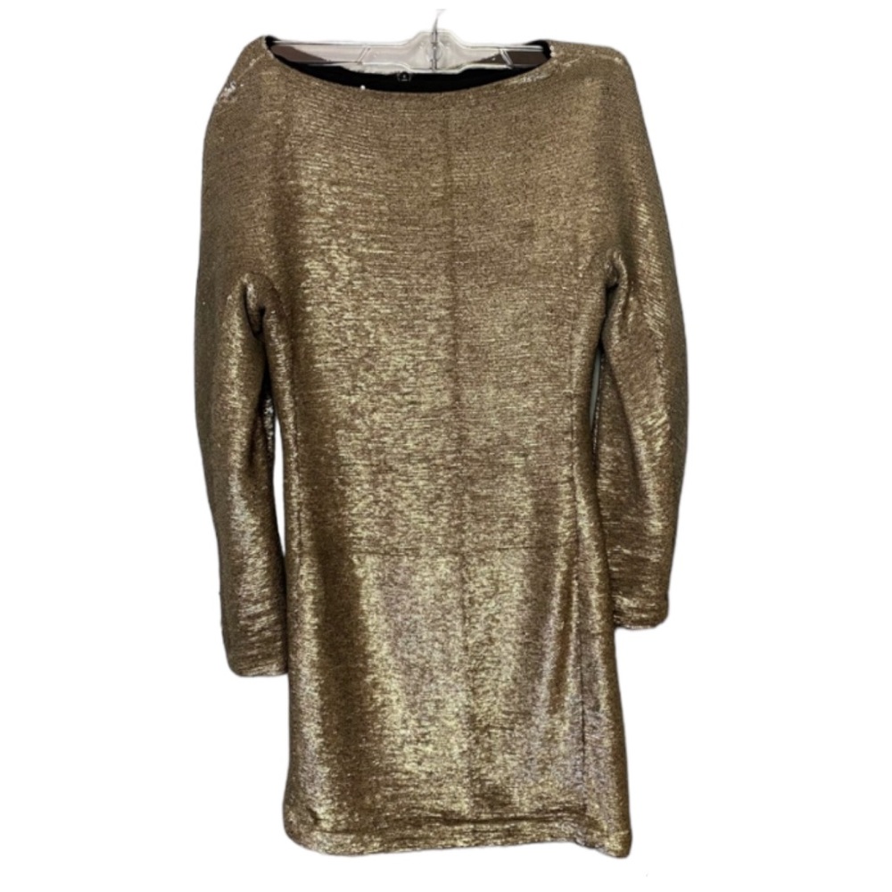 MSGM Milano Italy Dress Sequin Gold Silver Size EURO 38 US 4 Party Dress